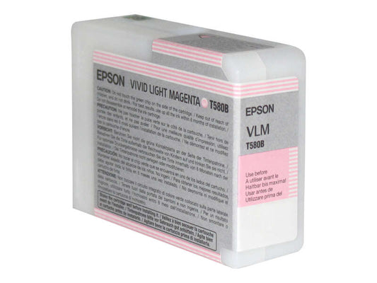 Epson T580B Magenta Light Vivido Cartucho de Tinta Original - C13T580B00 - Prinkweb