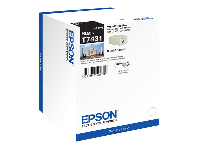 Epson T7431 Negro Cartucho de Tinta Original - C13T74314010 - Prinkweb
