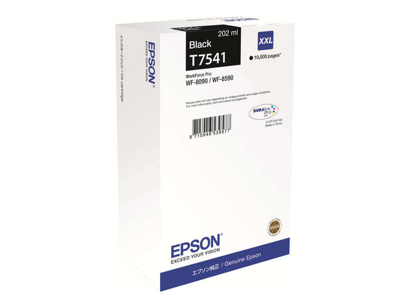 Epson T7541 Negro Cartucho de Tinta Original - C13T754140/C13T75414N - Prinkweb