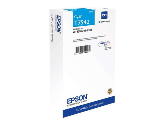 Epson T7542 Cyan Cartucho de Tinta Original - C13T754240/C13T75424N - Prinkweb