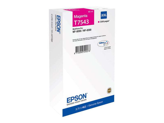 Epson T7543 Magenta Cartucho de Tinta Original - C13T754340/C13T75434N - Prinkweb