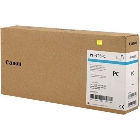 Canon PFI706 Cyan Photo Cartucho de Tinta Original - 6685B001 - Prinkweb