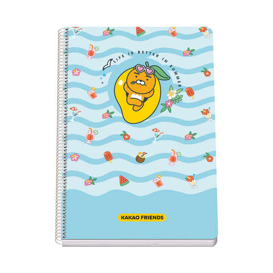 Dohe Kakao Friends Summer Holiday Cuaderno Espiral Tapa Rigida - Tamaño Folio de 80 Hojas 90gr - Hojas con Cuadricula 4mm - Prinkweb