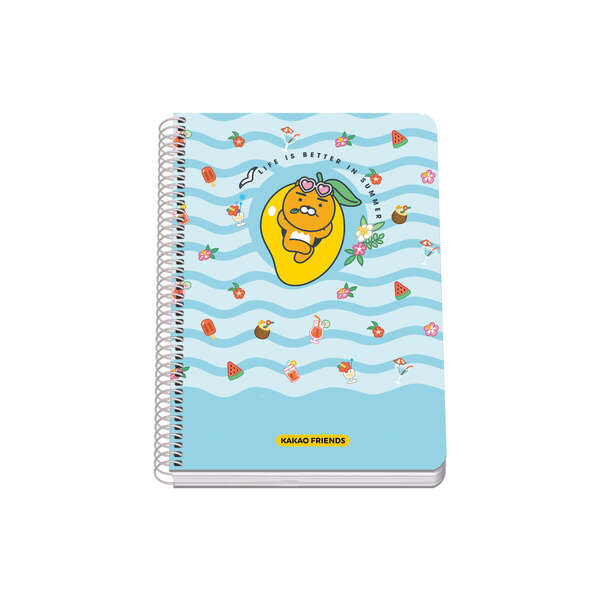Dohe Kakao Friends Summer Holiday Cuaderno Espiral Tapa Rigida - Tamaño A5 de 80 Hojas 90gr - Hojas con Cuadricula 4mm - Prinkweb