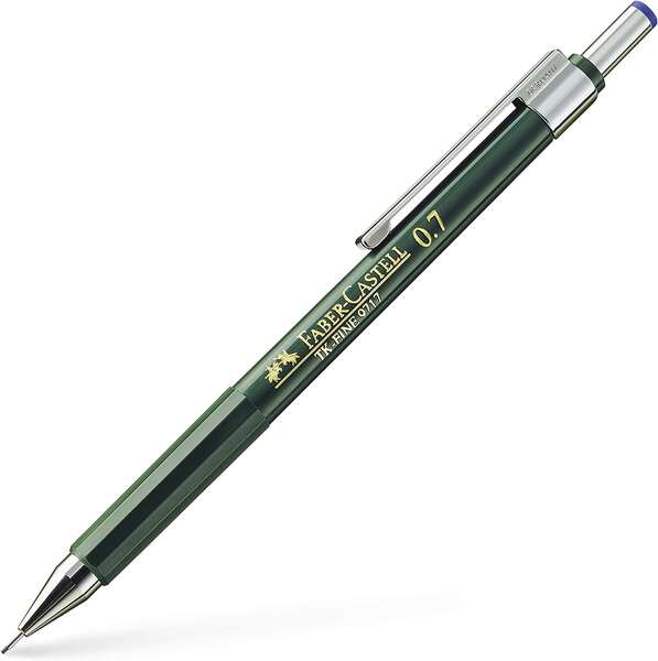 Porte-mine Faber-Castell TK-Fine 9713 - Mine HB - Largeur de trait 0,7 mm - Gomme intégrée
