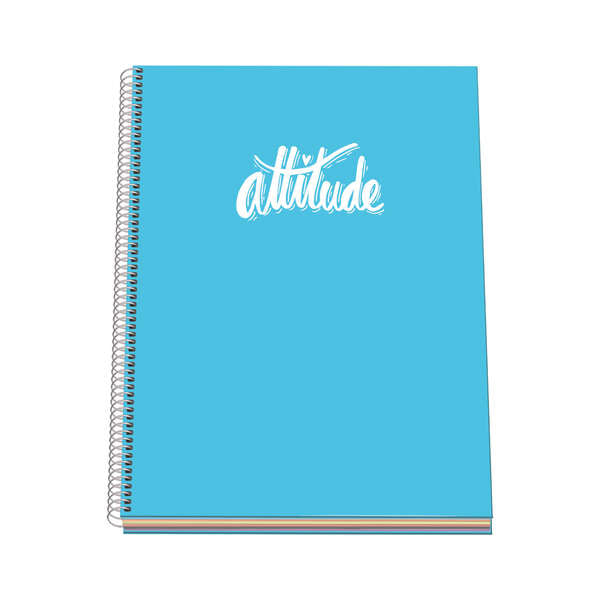 Dohe Serie Pastel Cuaderno con Espiral - Tamaño A4 de 100 Hojas 90gr - Hojas Microperforadas con 4 Taladros - Cuadricula 5mm - Color Azul Pastel - Prinkweb