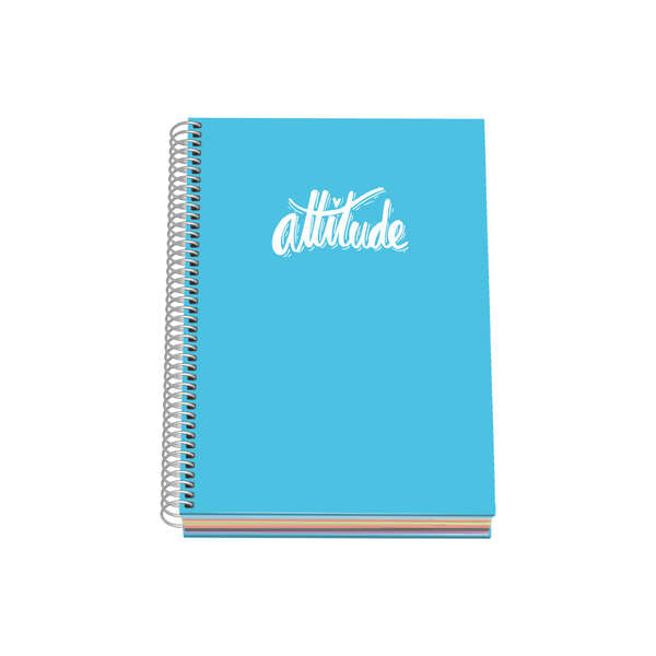 Dohe Serie Pastel Cuaderno con Espiral - Tamaño A5 de 100 Hojas 90gr - Hojas Microperforadas con 2 Taladros - Cuadricula 5mm - Color Azul Pastel - Prinkweb