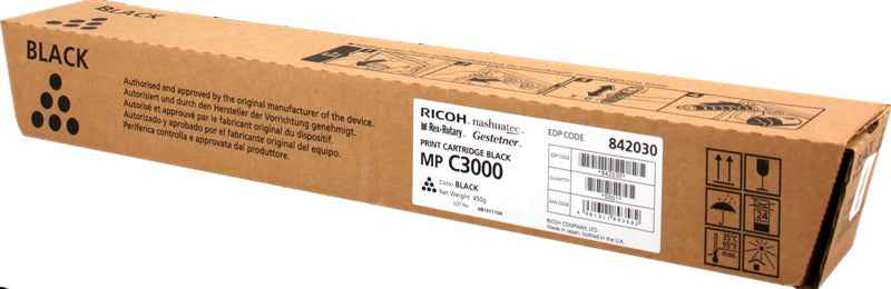 Ricoh Aficio MP-C2500/MP-C3000 Negro Cartucho de Toner Original - 888640/888636/842030 - Prinkweb