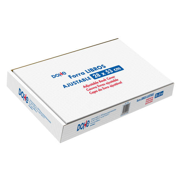 Dohe Caja de 100 Cubiertas Protectoras de Libros - Solapa Adhesiva Reposicionable - Tamaño 28x53cm - Material PVC 120 micras - Prinkweb