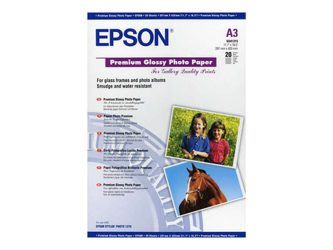 Epson C13S041315 A3 argazki-papera, 255 g — akabera distiratsua — 20 orri — tintazko inprimagailuetarako