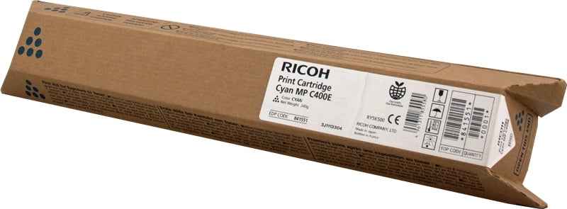 Ricoh Aficio MP-C300/MP-C400/MP-C401 Cyan Cartucho de Toner Original - 842238/842039/841551/841300 - Prinkweb