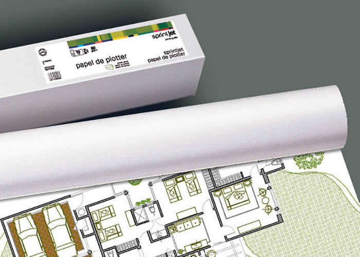 Fabrisa Plus Bobina de Papel para Plotter 80gr - Medidas 914mm x 50m - Prinkweb