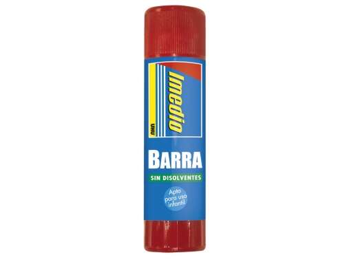 Imedio Barra de Pegamento Grande 40grs - Sin Disolventes - Lavable - Apto para Uso Escolar - Cantidad: 12