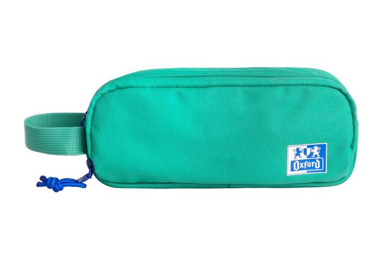 Oxford B-Smart Estuche Portatodo - 3 Compartimentos - Asa Lateral - Fabricado en Material Reciclado - Color Turquesa - Prinkweb