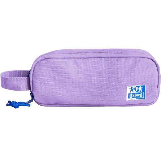 Oxford B-Smart Estuche Portatodo - 3 Compartimentos - Asa Lateral - Fabricado en Material Reciclado - Color Lavanda - Prinkweb