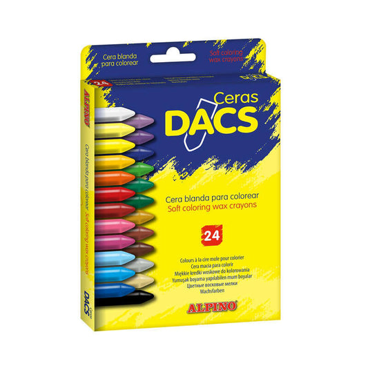 Alpino Dacs Ceras de Colores - Textura Cremosa - Mezclables - Pintado Suave y Cubriente