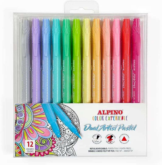 Alpino Color Experience Rotuladores Pastel Doble Punta - Forma Triangular Ergonomica - Pu