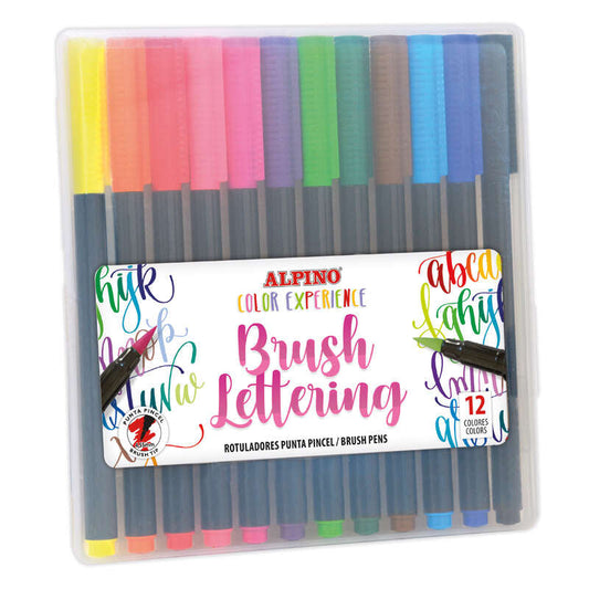 Alpino Color Experience Rotuladores Brush Lettering - Punta Pincel de 4.55mm - Tinta Base
