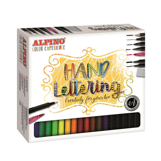 Alpino Color Experience Rotuladores Hand Lettering + 1 Rotulador Punta Super Pincel, 1 Ro