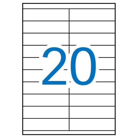 Apli Etiquetas Blancas Permanentes Recicladas 105.0 x 29.0mm 100 Hojas - Prinkweb