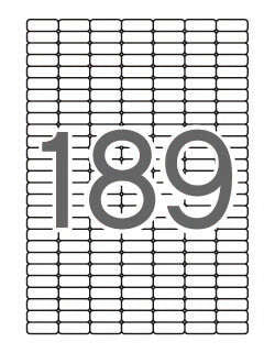 Apli Pack de 4.725 Etiquetas 25.4x10.0mm - 25 Hojas x 189 Etiquetas - Adhesivo Removible - Cantos Romos - Color Blanco - Prinkweb