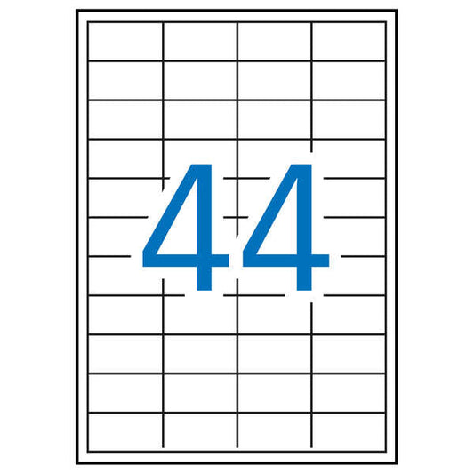 Étiquettes blanches permanentes Apli pour imprimante laser 48,5 x 25,4 mm, 250 feuilles 