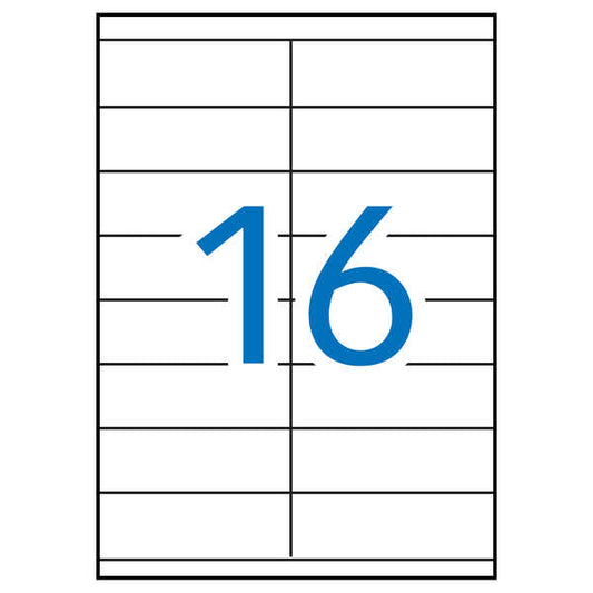 Étiquettes blanches permanentes Apli pour imprimante laser 105,0 x 35,0 mm, 250 feuilles 