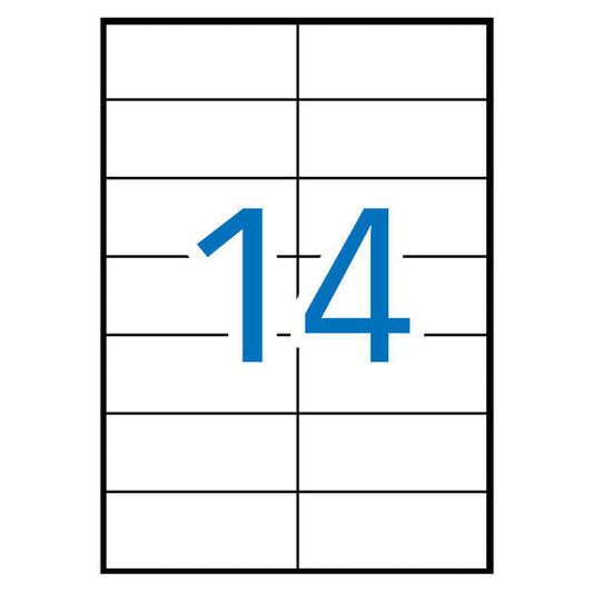 Étiquettes blanches permanentes Apli pour imprimante laser 105,0 x 42,4 mm, 250 feuilles 