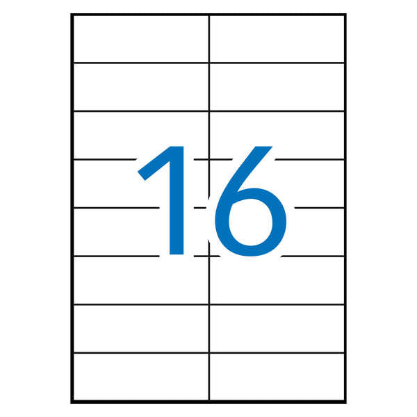 Apli Etiquetas Azules Permanentes 105.0 x 37.0mm 100 Hojas - Prinkweb