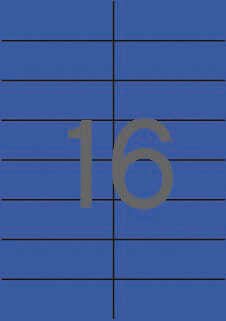Apli Etiquetas Azules Permanentes 105.0 x 37.0mm 20 Hojas