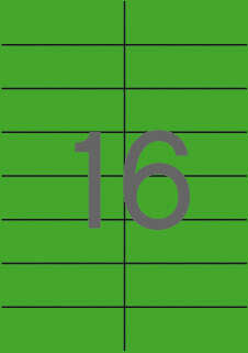 Apli Etiquetas Verdes Permanentes 105.0 x 37.0mm 20 Hojas