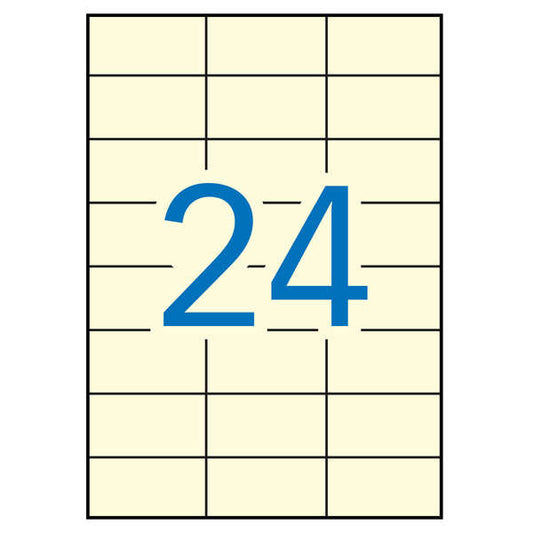 Apli Etiquetas Crema Permanentes 70.0 x 37.0mm 20 Hojas - Prinkweb