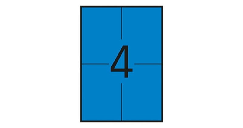 Apli Etiquetas Azules Permanentes 105.0 x 148.0mm 20 Hojas