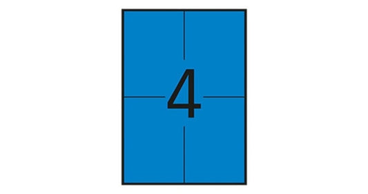 Apli Etiquetas Azules Permanentes 105.0 x 148.0mm 20 Hojas - Prinkweb