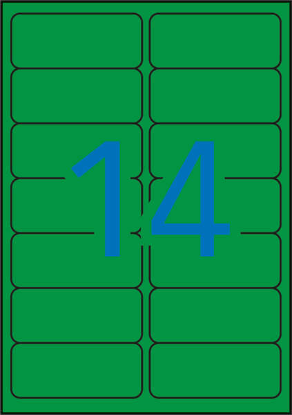 Apli Etiquetas Verdes Permanentes 99.1 x 38.1mm 20 Hojas - Prinkweb