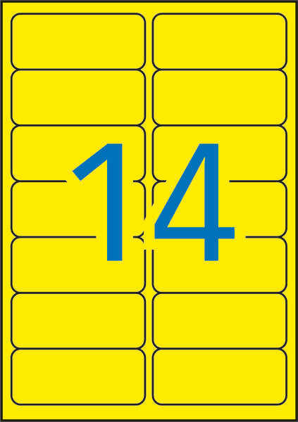 Apli Etiquetas Amarillas Permanentes 99.1 x 38.1mm 20 Hojas - Prinkweb
