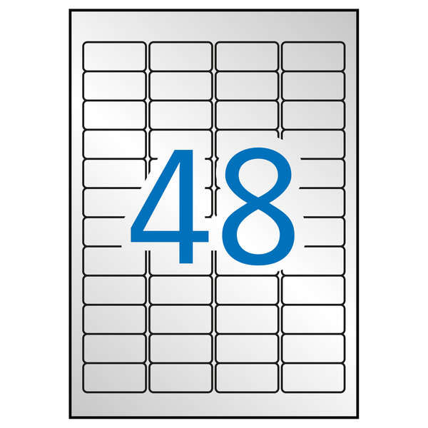Apli Etiquetas Metalizadas Plata 45.7 x 21.2mm 20 Hojas - Prinkweb