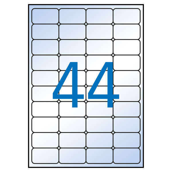 Apli Pack de 440 Etiquetas Transparentes Permanentes 48.5 x 25.4mm - Prinkweb