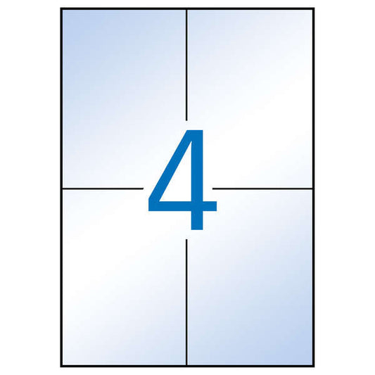 Apli Etiquetas Translucidas Resistentes Intemperie 105.0 x 148.0mm 20 Hojas - Prinkweb