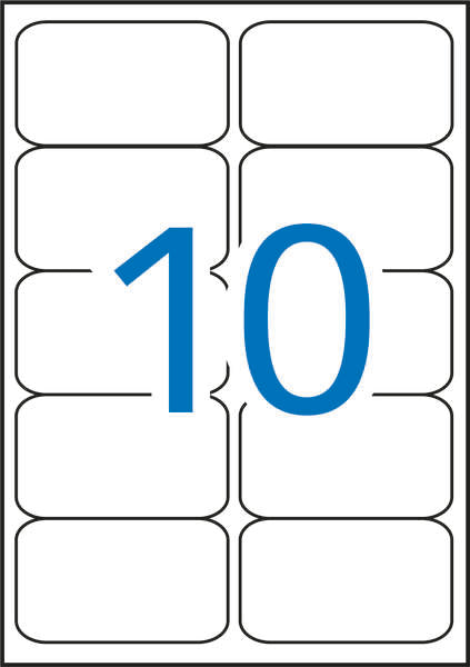 Apli Pack de 200 Etiquetas Resistentes a la Intemperie - Medidas 99.1x57mm - 20 Hojas por 10 Etiquetas - Adhesivo Permanente - Cantos Romos - Color Blanco - Prinkweb