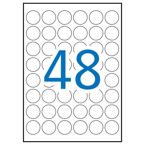 Apli Etiquetas Blancas Resistentes Intemperie Ø 30.0mm 20 Hojas - Prinkweb