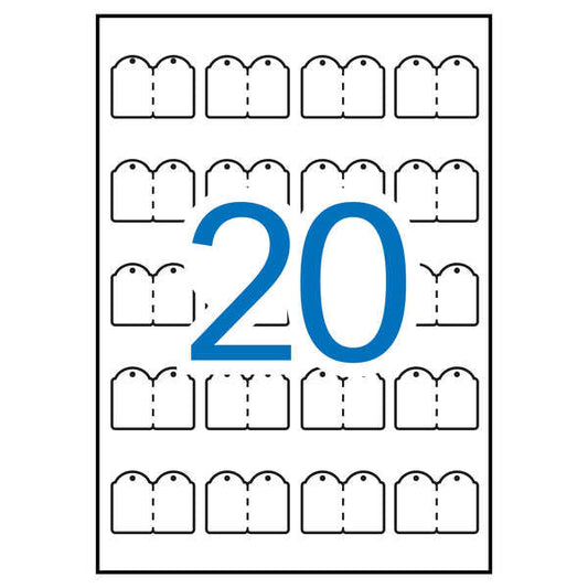 Apli Etiquetas Colgantes Imprimibles 22.0 x 35.0mm 10 Hojas - Prinkweb