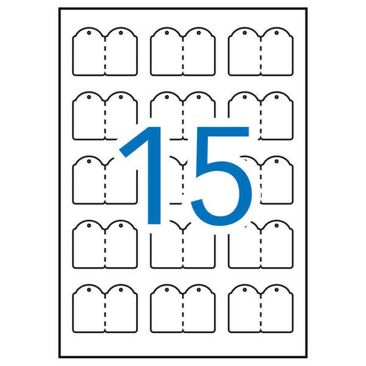Apli Etiquetas Colgantes Imprimibles 28.0 x43.0mm 10 Hojas - Prinkweb