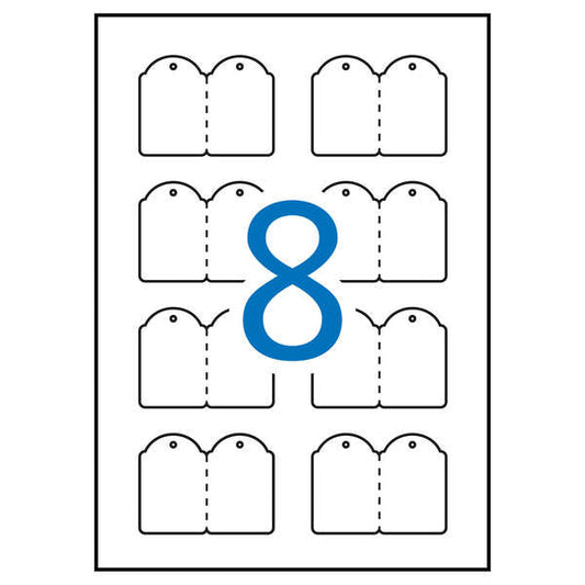 Apli Etiquetas Colgantes Imprimibles 36.0 x 53.0mm 10 Hojas - Prinkweb