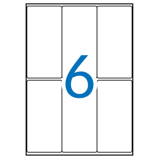 Apli Etiquetas A5 Blancas 49.0 x 100.0mm 15 Hojas
