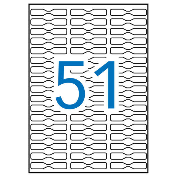 Apli Etiquetas A5 Blancas Joyeria 48.0 x 8.0mm 15 Hojas - Prinkweb