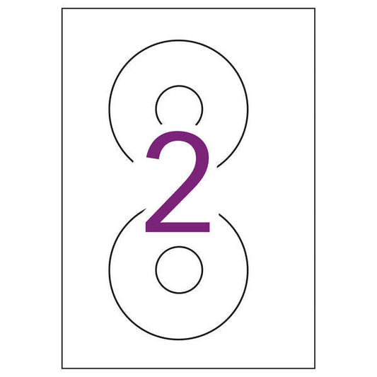 Étiquettes permanentes Apli pour CD/DVD, format classique, dos opaque, 25 feuilles I/L/C 