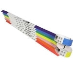 Zebra Z-Band Pack de 6 Rollos de 200 Pulseras Adhesivas Blancas y Borde Rojo 25x279mm - Prinkweb