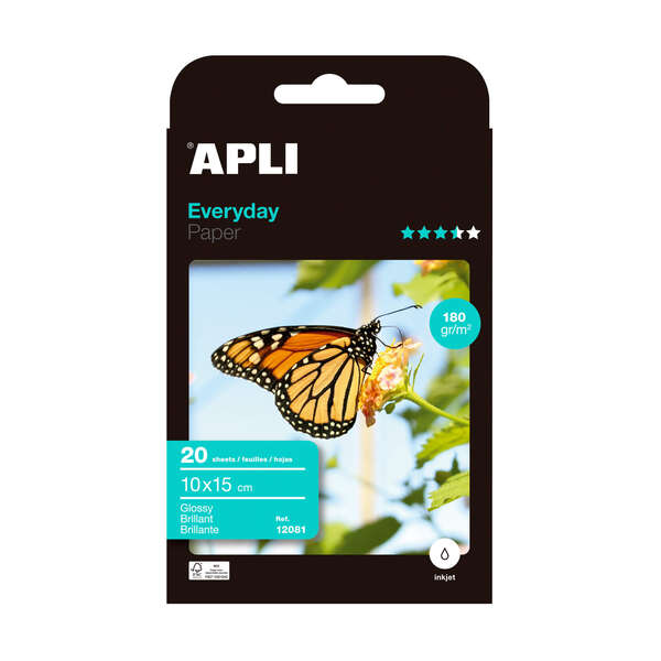 Apli Papel Fotografico Everyday 10 x 15 cm 180g 20 Hojas - Prinkweb