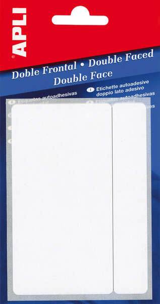Etiquetas brancas de dupla face Apli, 12,0 x 30,0 mm 